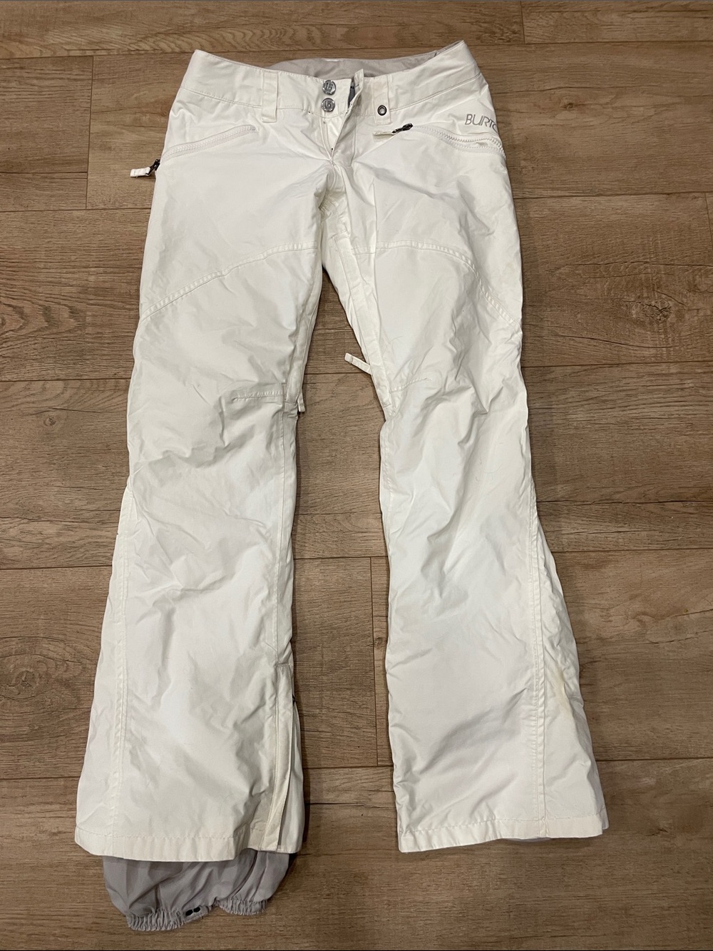 Burton White Women's Flare Snow Pants - Wide Leg Ski Pant